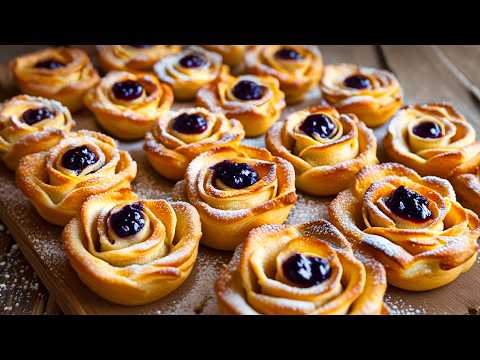 Видео: Пекари скрывают это! Булочки с ягодами за 15 минут! Остаются мягкими целую неделю!