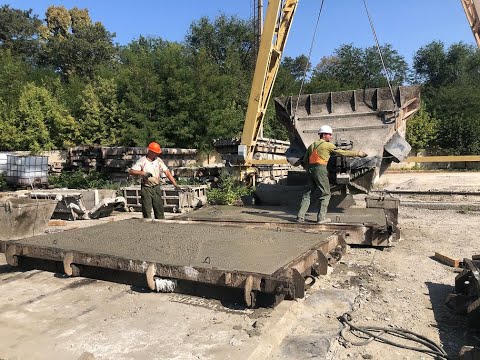 Видео: Изготовление плит забора П6в