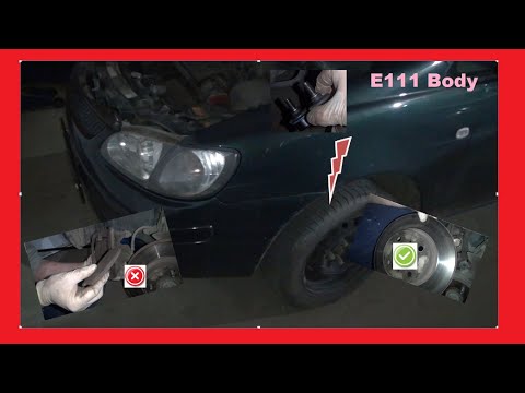 Видео: Toyota Corolla Spacio E111 замена тормозных колодок / Replace front brake pads Toyota E111 body