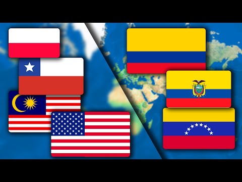 Видео: Флаги, похожие на эволюцию покемонов друг друга