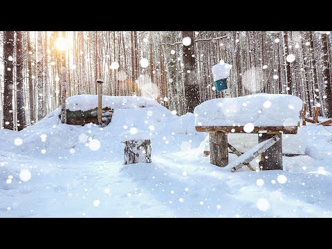 Видео: ОПЯТЬ ЗИМА! ВСЁ ЗАВАЛИЛО СНЕГОМ. ДЕЛАЮ КУХНЮ В ЗЕМЛЯНКЕ. ВКУСНЫЙ УЖИН.