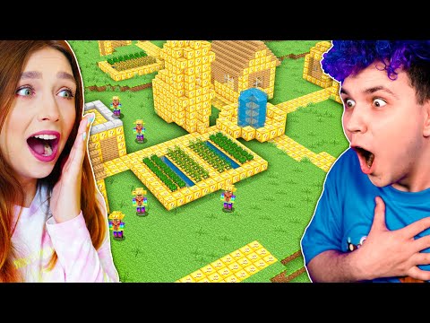 Видео: МАЙНКРАФТ, но ДЕРЕВНЯ из ЛАКИ БЛОКОВ 😍  @meels_play  ​