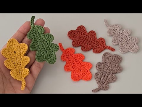 Видео: 🍁Легкий вязаный крючком дубовый лист | Мастер-класс по декору дома на осень и Хэллоуин
