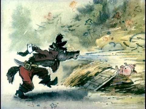 Видео: Диафильм (звуковой) "Три поросенка"