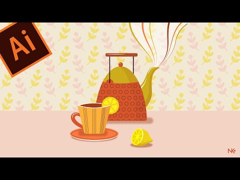 Видео: Векторный рисунок в Adobe Illustrator. Натюрморт рисунок.