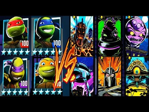 Видео: Черепашки-Ниндзя Легенды - ПРОТИВ ВСЕХ БОССОВ (мобильная игра) TMNT Legends UPDATE X