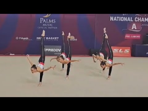 Видео: Държавно първенство по художествена гимнастика ансамбли без уред - ДМВ  - Академик