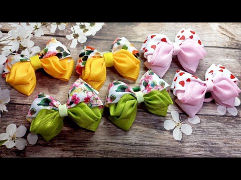Видео: 🎀Яркие бантики🎀Встречаем лето ярко💃#мк#красиво#канзаши#бантики#бантикиизлент#handmade#праздник#лето