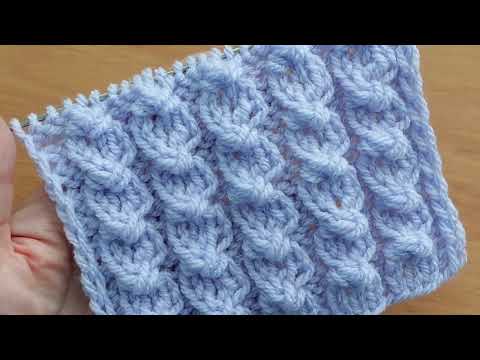 Видео: Рельефный 👍 узор спицами для жилета, туники, шапочки , свитера. 