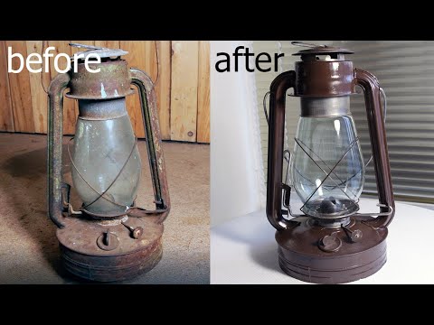 Видео: Реставрация керосиновой лампы, Восстановление, Restoration of an old kerosene lamp