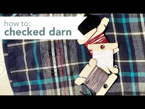 Видео: Как штопать: Посмотрите, как я штопаю с помощью клетчатой ​​штопки