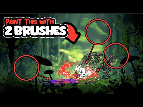 Видео: Как рисовать фоны в стиле Hollow Knight: Silksong (6 шагов)