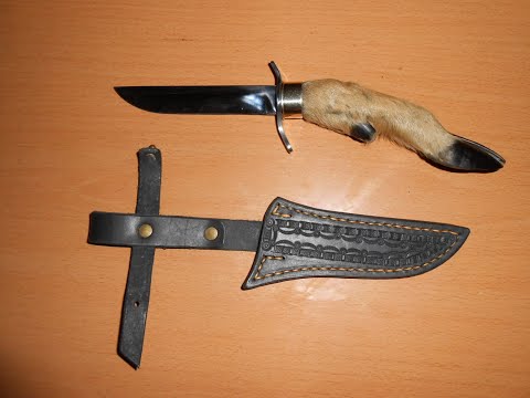 Видео: Клинок 95х18. Рукоять - "козья ножка"