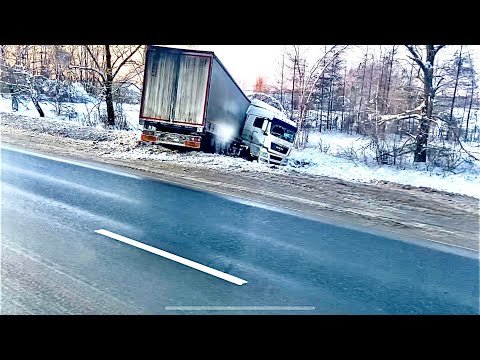 Видео: Сильный снегопад. Спасаем дальнобойщиков. Боремся с непогодой.