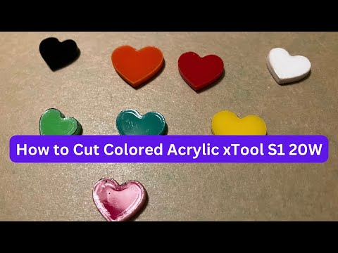 Видео: Как резать цветной акрил диодным лазером - xTool S1 20W