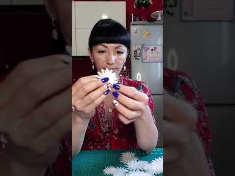 Видео: Ромашка с вафельной бумаги прямой эфир