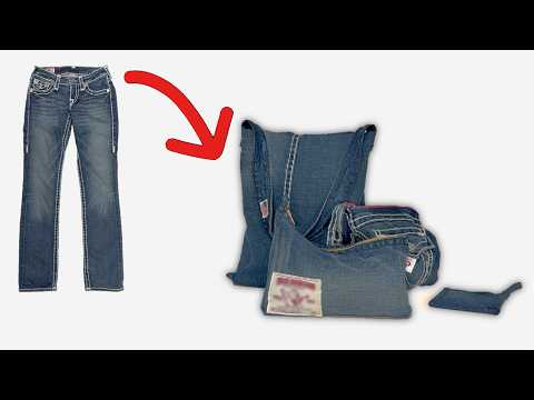 Видео: Джинсовые СУМКИ из старых ДЖИНСОВ | Переработка брюк| 청바지로 간단한 가방 만들기| 바지리폼 |Переработка |의류 재활용 DIY