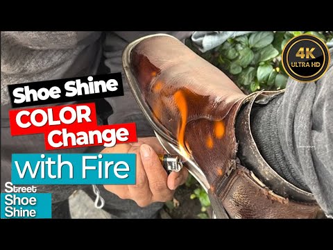 Видео: Shoe Shine Fire on Brown MINI BOOTS - Расслабляющее видео ASMR в 4K #asmr #shoeshine