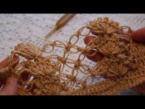 Видео: Узор для палантина( пышные столбики и петли соломона)Beautiful crochet pattern (узор#83)