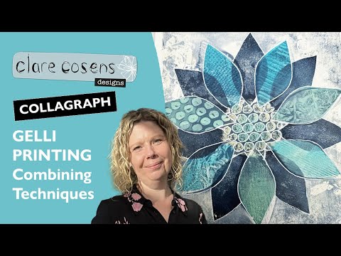 Видео: Печатайте как профессионал: сочетайте Collagraph и Gelli Plate для потрясающих многослойных резул...