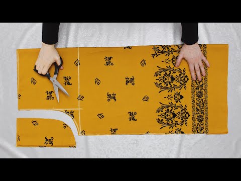 Видео: Без бокового шва! За 10 минут. Очень практичный способ раскроя и шитья брюк палаццо.