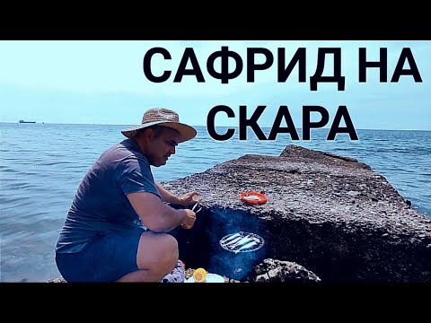 Видео: ПРЕСЕН САФРИД НА ДЪРВЕНИ ВЪГЛИЩА ИЗПЕЧЕН НА БРЕГА НА МОРЕТО! ПРЕКРАСЕН ИЗГЛЕД И ВКУСНА РИБА С ЛИМОН!