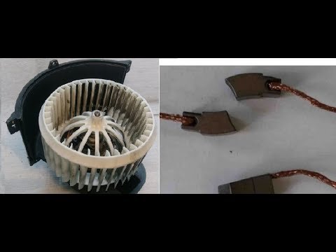 Видео: Замена щеток на электро моторе печки Туарега