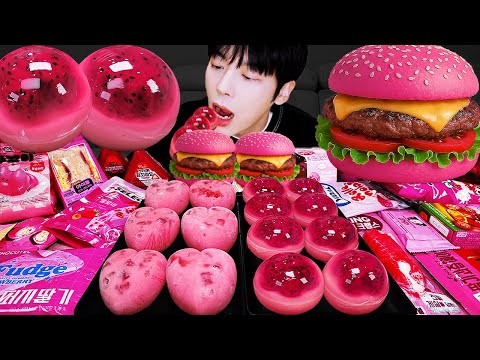 Видео: АСМР МУКБАНГ Желе медовое Галактика, конфеты, рецепт, десерты (розовая еда, желе из лапши, мороженое