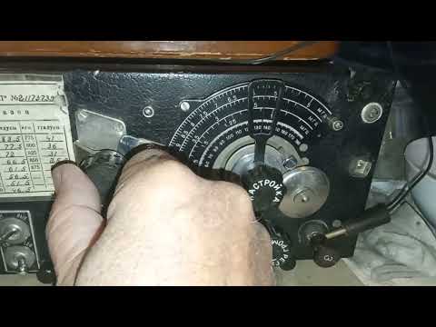 Видео: Радиоприемник УС-П 1951 года выпуска. Работа на СВ и КВ 24.09.2024, около 18.30 мск Подмосковье.