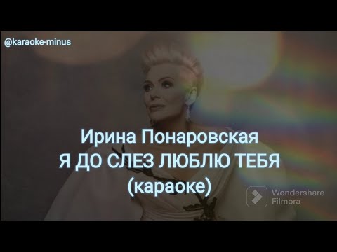 Видео: Ирина Понаровская - Я до слез люблю тебя (караоке минусовка)