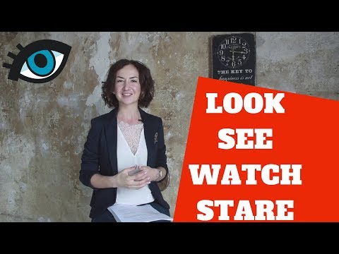 Видео: Разница между словами LOOK/SEE/WATCH/STARE. Большая разница! Английский для путешествий