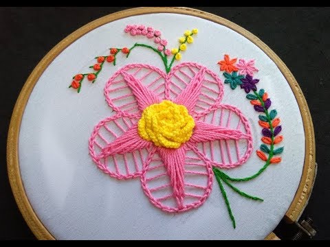 Видео: Ручная вышивка - Витая цепочка