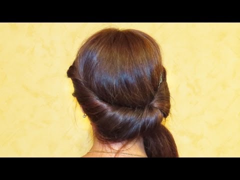 Видео: Легкая и быстрая прическа с ободком-резинкой  - греческий стиль. Прическа за 2 минуты.