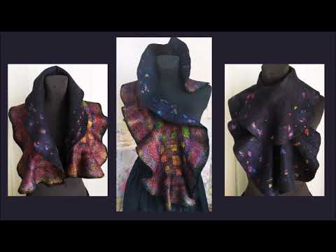 Видео: Валяние шарфа с воланами.