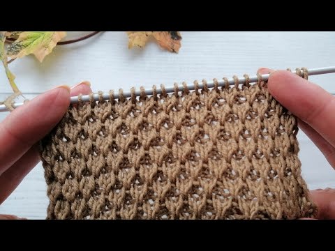 Видео: Узор соты спицами красиво и оригинально