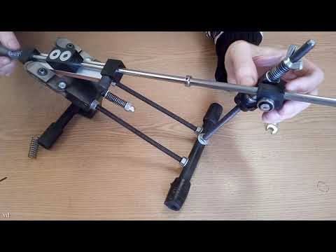 Видео: Точилка для ножей Алишера - узел скольжения оси направляющей.  Проблемы и их решения.