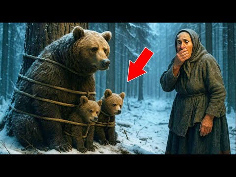 Видео: Пенсионерка наткнулась на связанных медвежат и их мать. То, что она сделала потом, НЕВЕРОЯТНО!