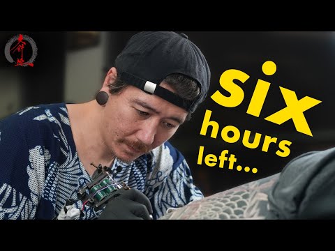 Видео: Финальная сессия этой татуировки-рукава в японском стиле [JPN SUBS]