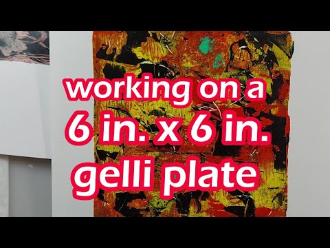 Видео: Работаем с пластиной Gelli размером 6 дюймов x 6 дюймов
