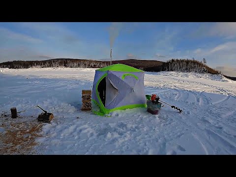 Видео: ГЛУХОЗИМЬЕ НА БУРЕЕ. Коротаем дни с батей в палатке. Рыба, как и мы, отдыхает