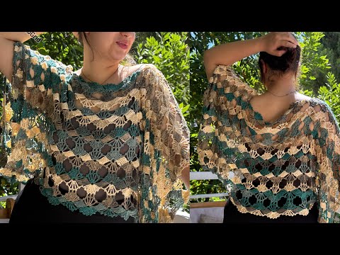 Видео: Чудо вязания крючком ❤️‍🔥 Изготовление блузки из полосатых мотивов #вязание крючком #сделай сам