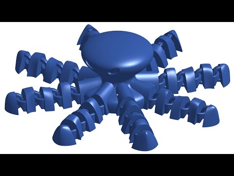 Видео: 3D-моделирование Подвижный Осьминог Часть 2 Onshape