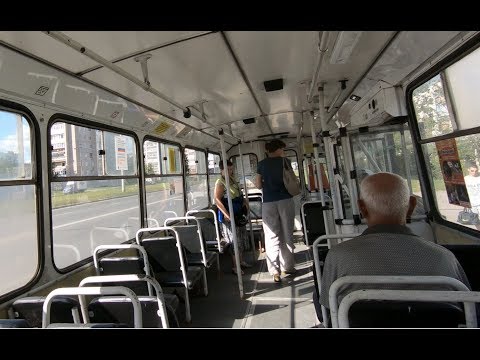 Видео: Великий Новгород, маршрут 1: Škoda 14TrM, №24