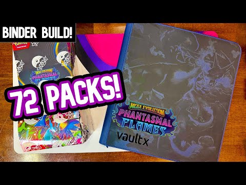 Видео: Неделя релиза! Открытие PHANTASMAL FLAMES и сборка Pokemon BINDER!