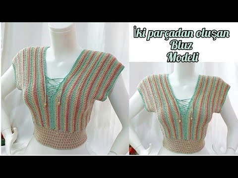 Видео: Летняя легкая блузка крючком.