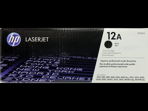 Видео: Заправка HP Q2612A (№12A) для HP LJ 1010/1012/1015/1018/1020/1022(N/NW)/3015/3020/3030