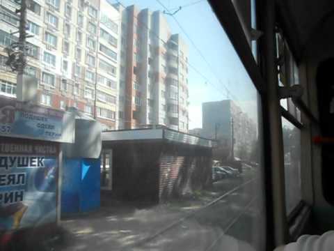 Видео: Tramwaje w Tule, linia 13 / Трамваи в Туле, маршрут 13
