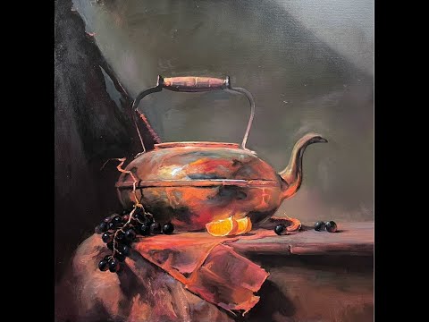 Видео: Видеоурок Игоря Сахарова как нарисовать кувшин для начинающих Москва живопись маслом