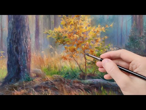 Видео: Мастер-класс по масляной живописи "Первые лучи"