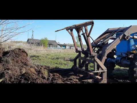 Видео: работа вилами как подключить цилиндр т-40 с куном